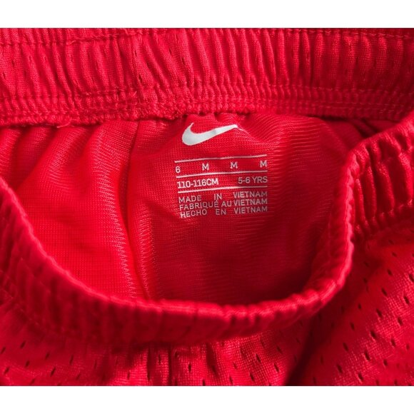 Nike Boys Red Dri-FIT Mesh Athletic Shorts Size 6 - Picture 3 of 6